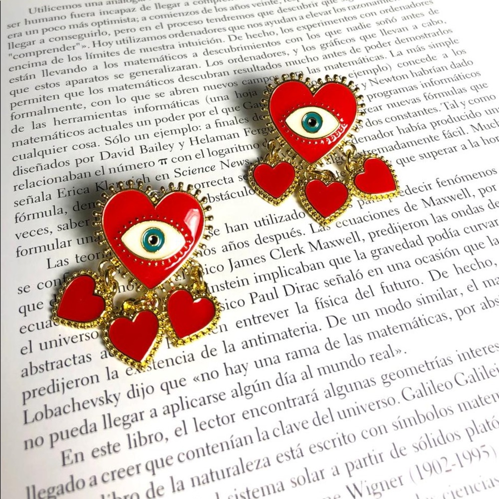 Earrings hearts & eyes